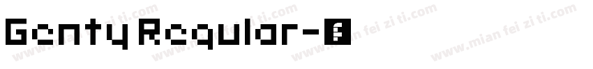 Genty Regular字体转换